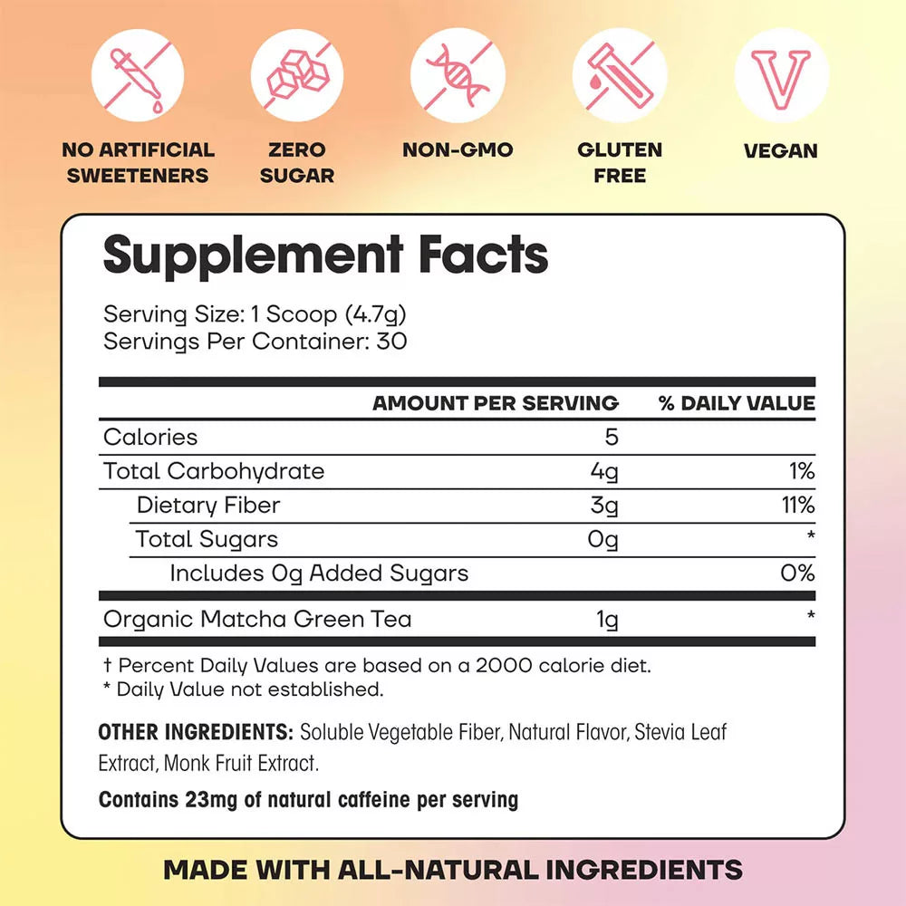 Fit & Lean Matcha Amore - Iced Tea (140 g, Peach Iced Tea)