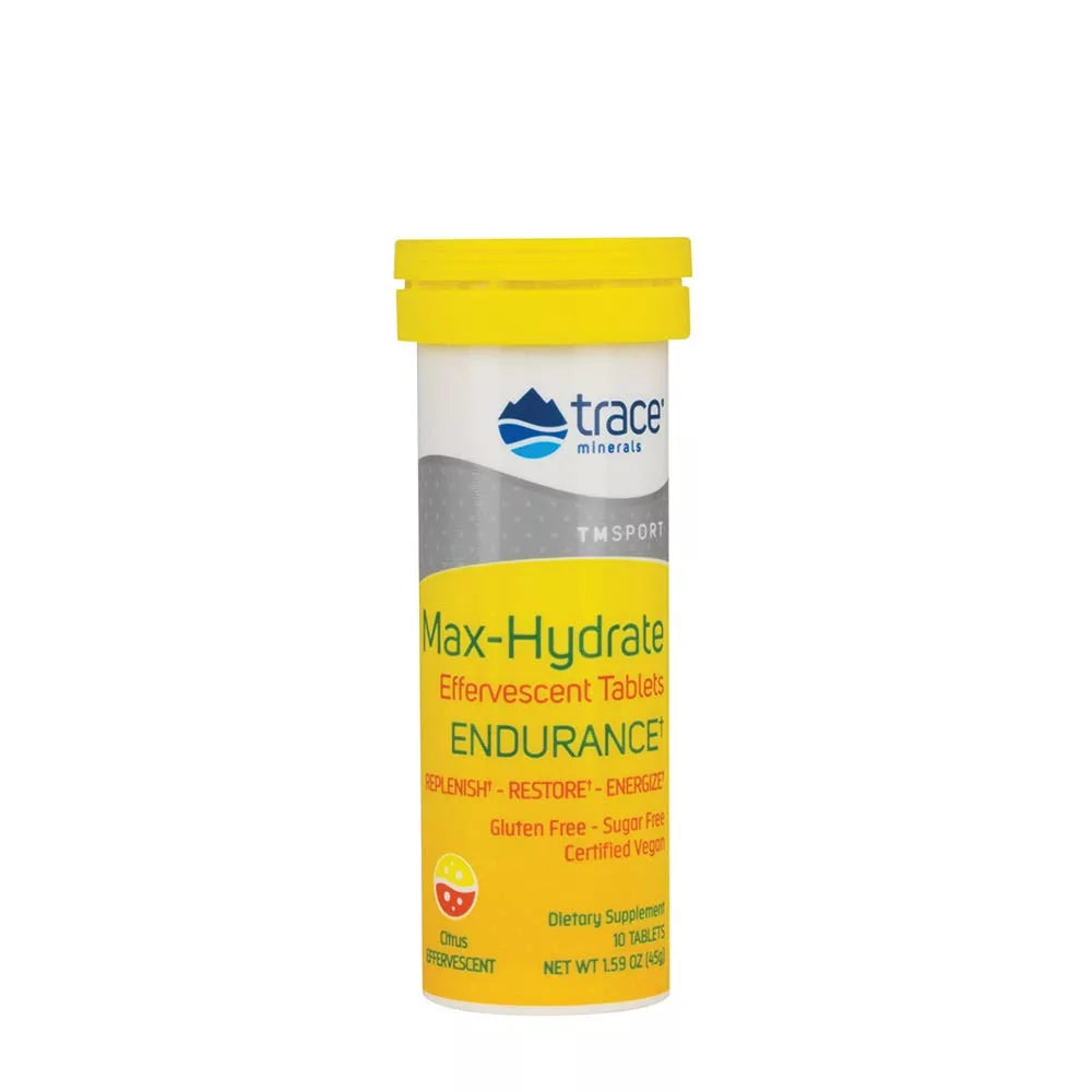 Trace Minerals Max-Hydrate Endurance (10 Effervescent Tablets, Citrus)