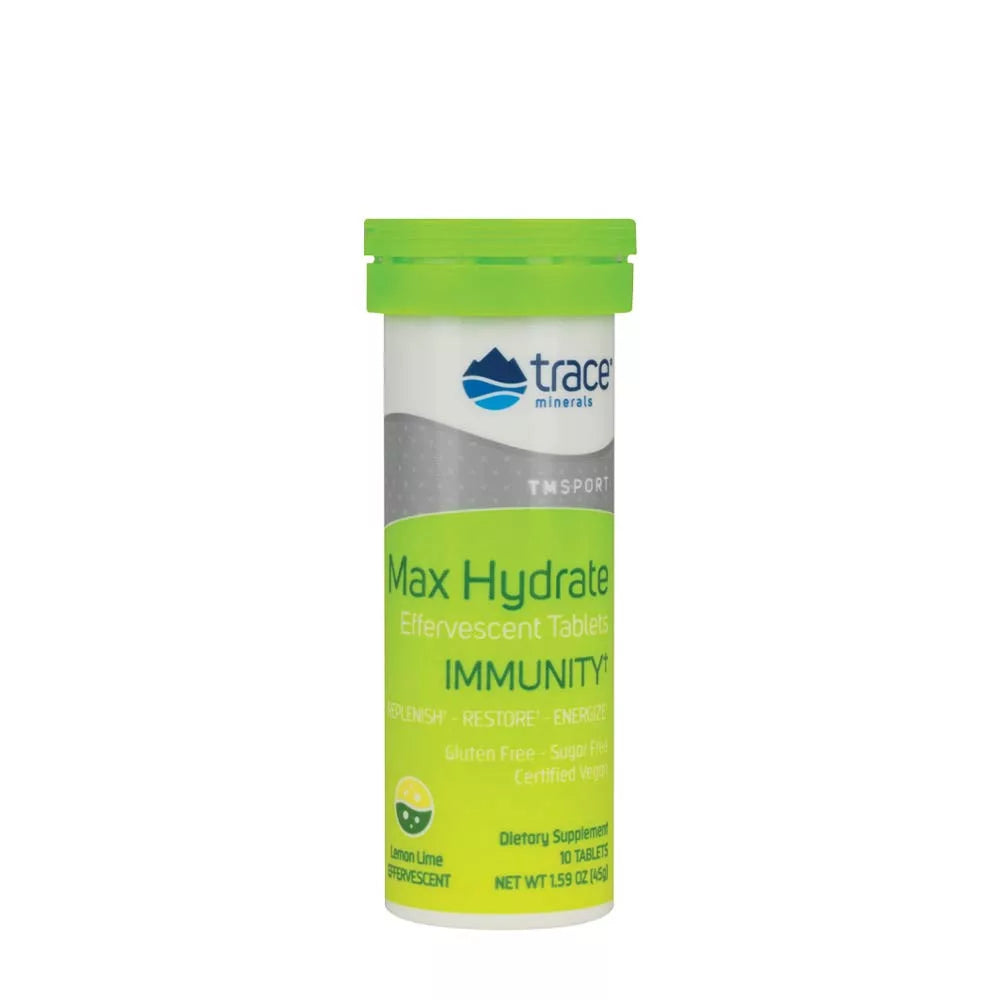 Trace Minerals Max-Hydrate Immunity (10 Effervescent Tablets, Lemon Lime)