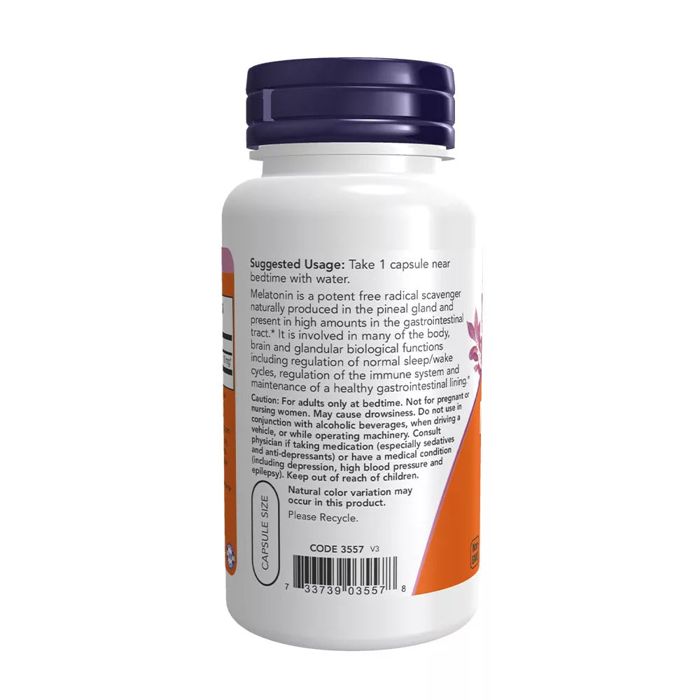 Now Foods Melatonin 10 mg Extra Strength (100 Veg Capsules)