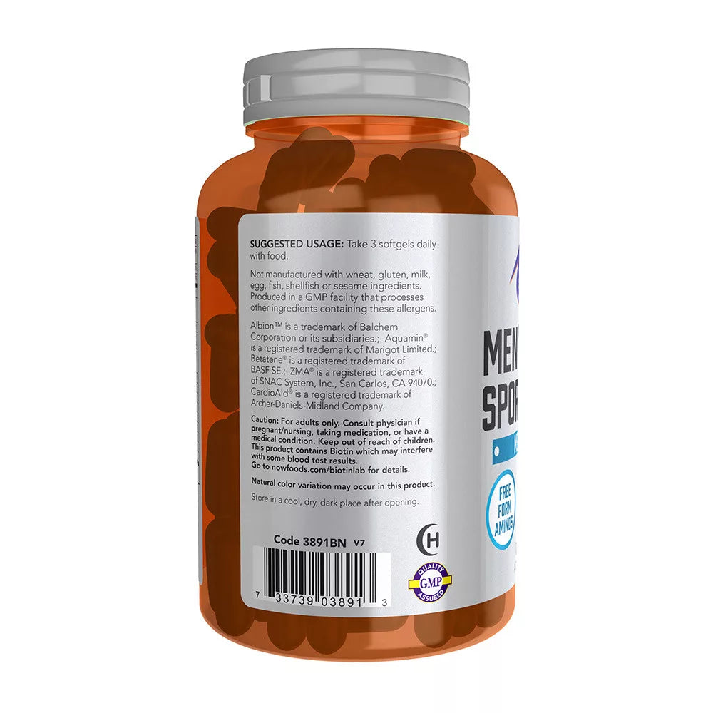 Now Foods Men's Active Sports Multi (180 Softgels)