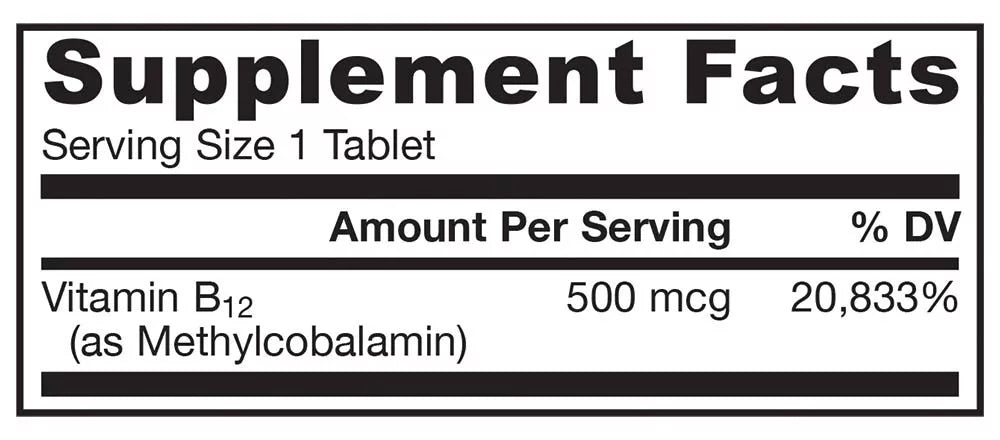 Jarrow Formulas Methyl B-12 500 mcg (100 Lozenges, Cherry)