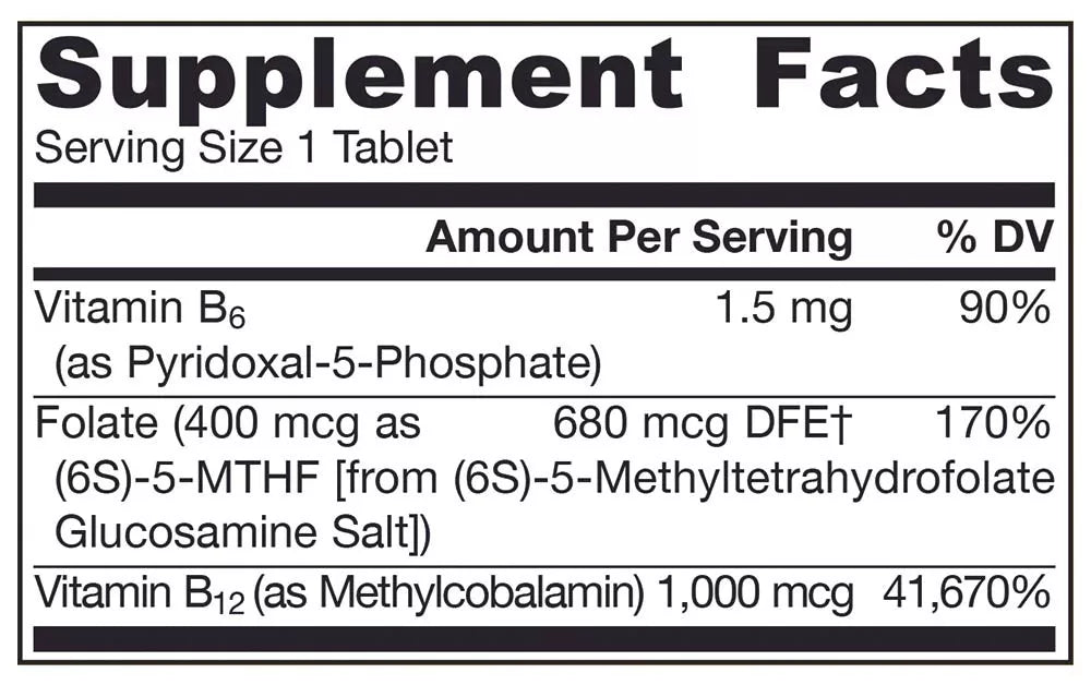 Jarrow Formulas Methyl B-12 & Methyl Folate 400 mcg (100 Chewable Tablets, Lemon)