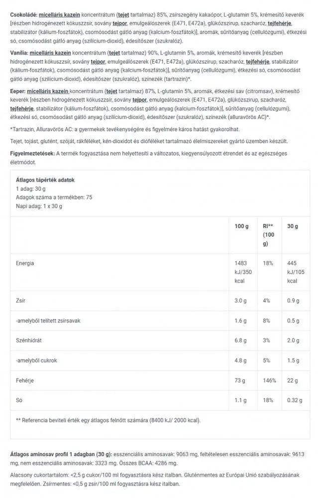 BioTechUSA Micellar Casein (2270 g, Vanilla)