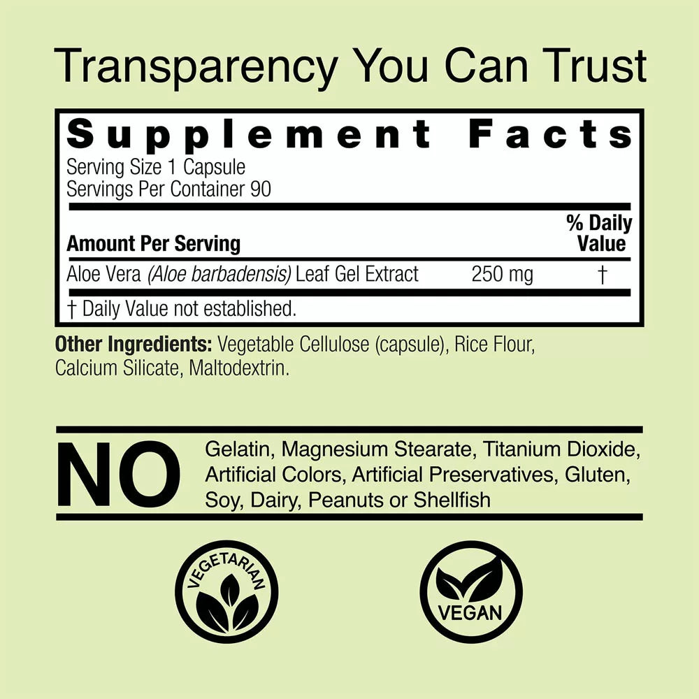 Nature's Answer Aloe Vera Phytogel (90 Veg Capsules)