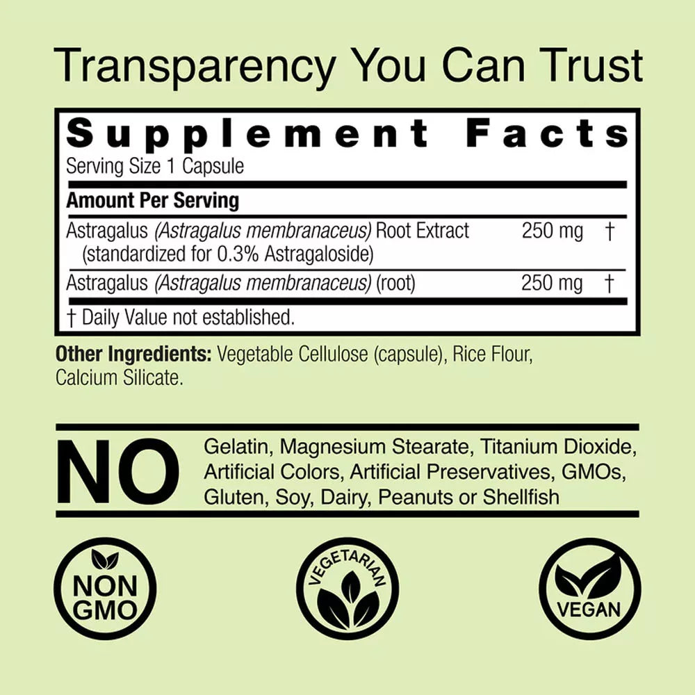Nature's Answer Astragalus Root (60 Veg Capsules)
