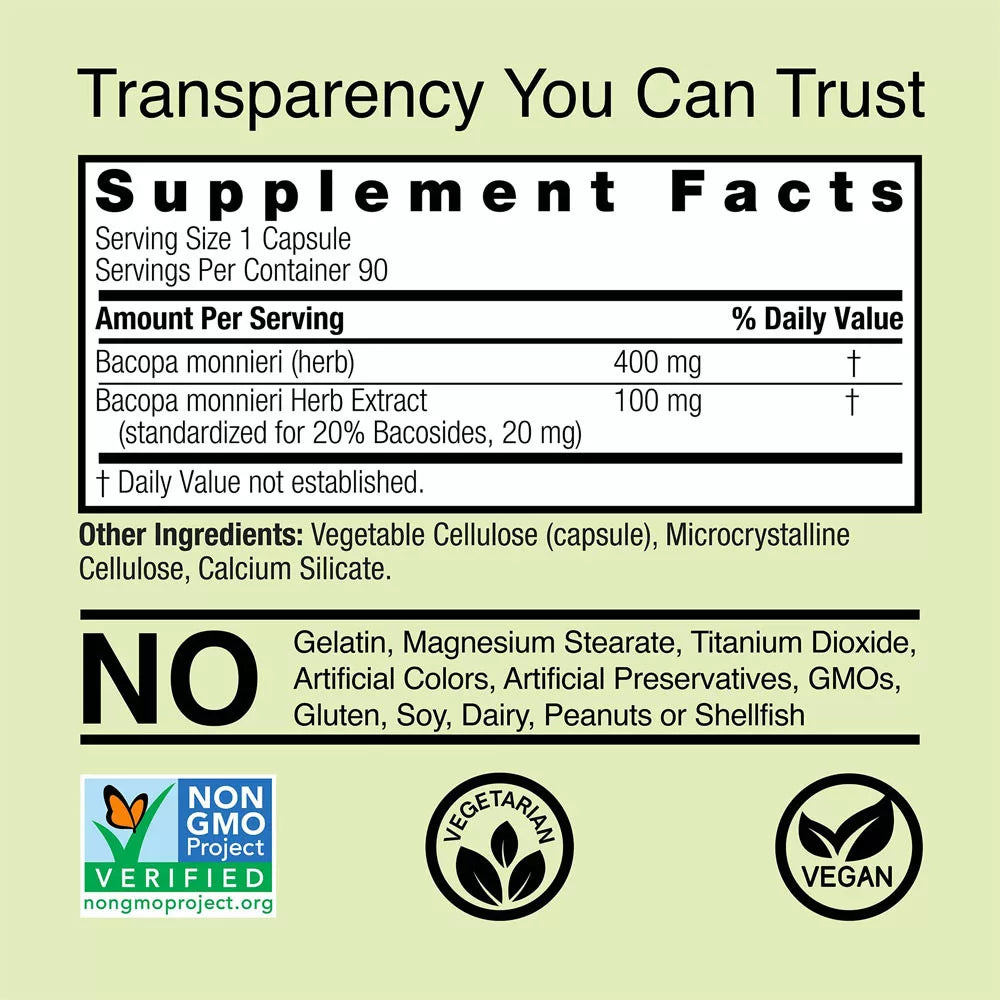 Nature's Answer Bacopa (90 Veg Capsules)