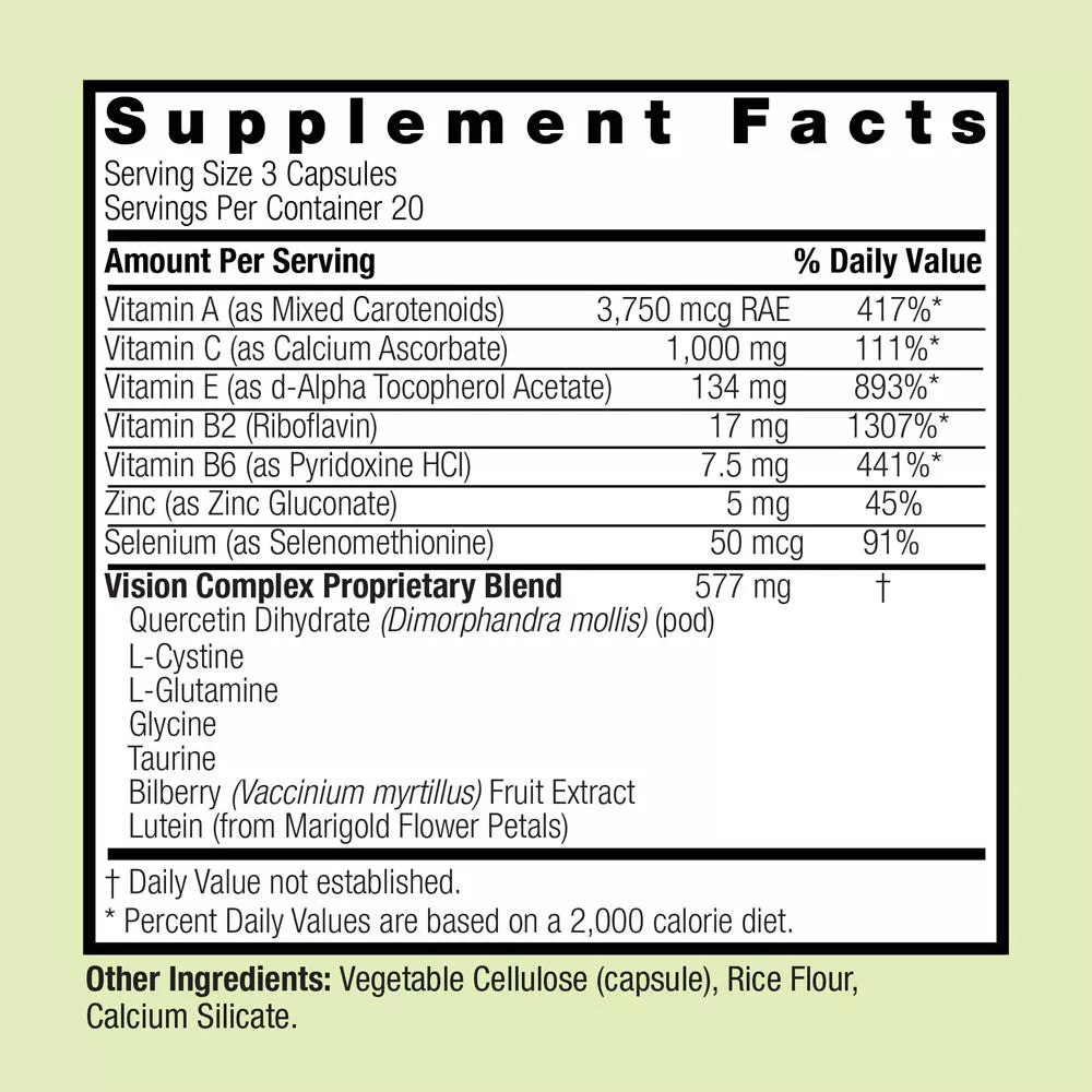 Nature's Answer Bilberry Vision Complex (60 Veg Capsules)