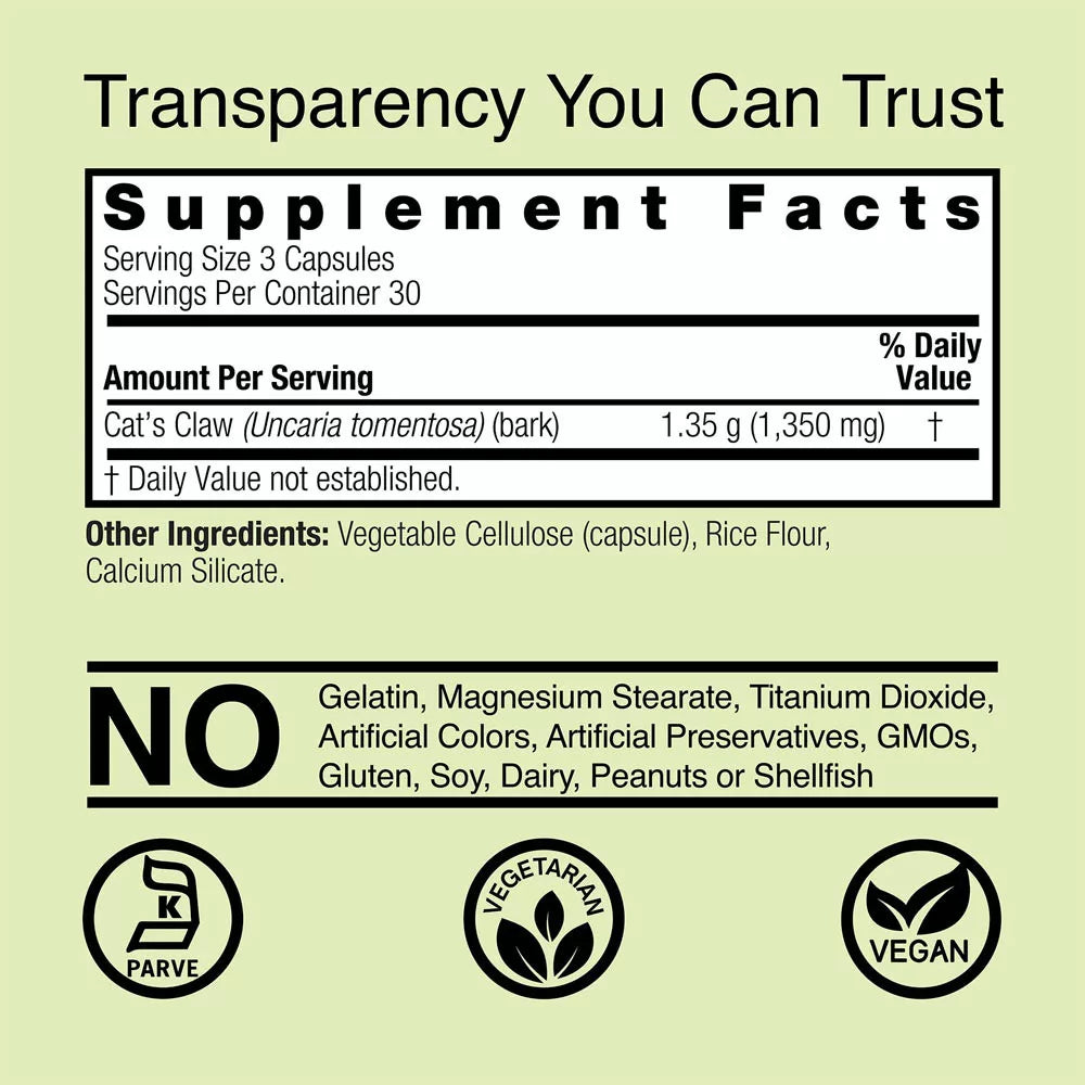 Nature's Answer Cat's Claw (90 Veg Capsules)