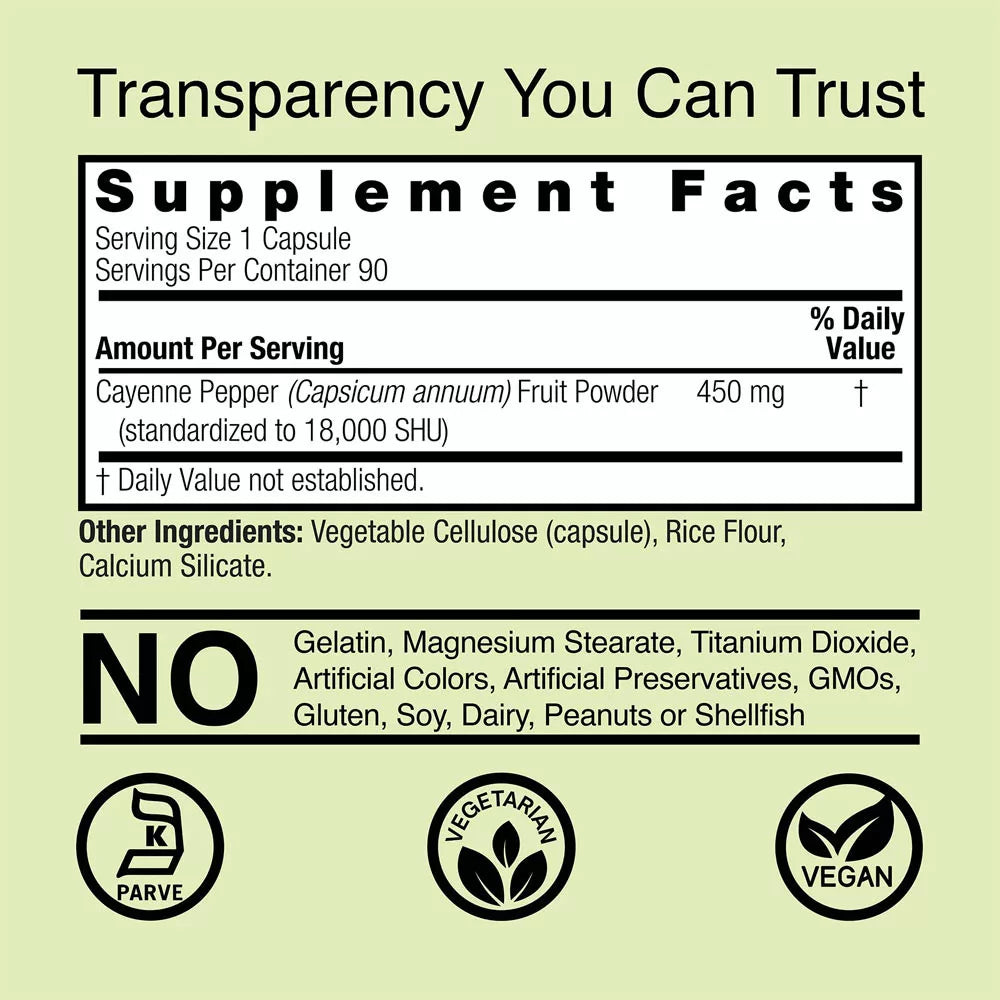 Nature's Answer Cayenne (90 Veg Capsules)