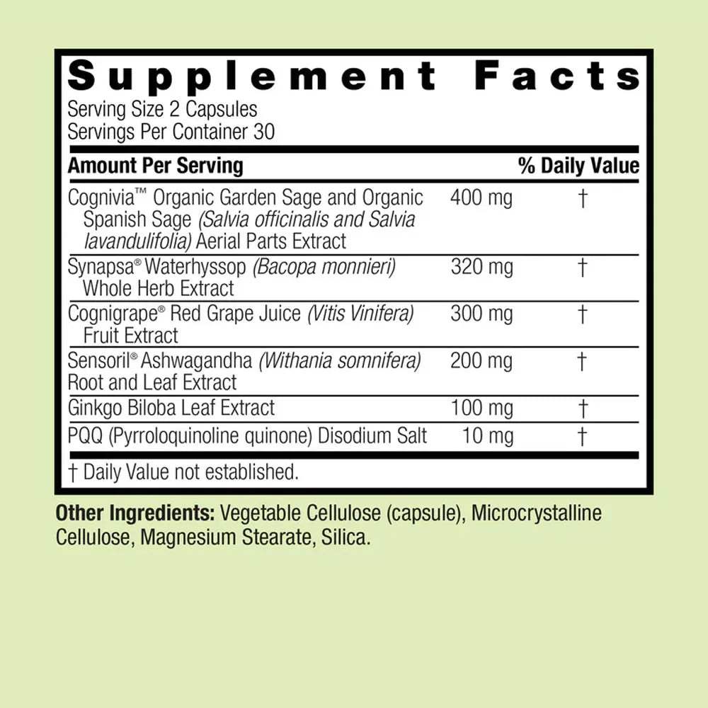 Nature's Answer CogniMax (60 Veg Capsules)