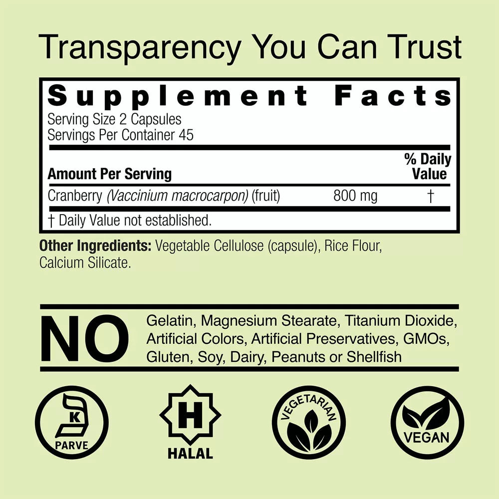 Nature's Answer Cranberry (90 Veg Capsules)