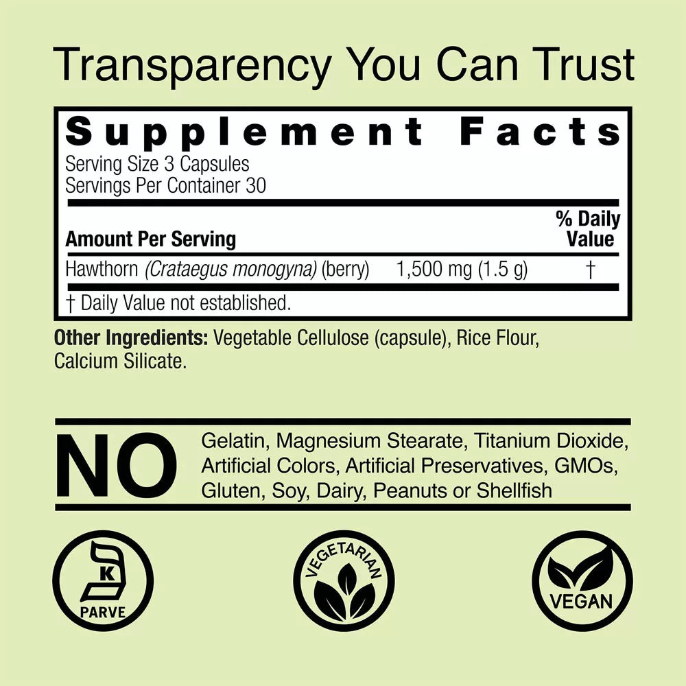 Nature's Answer Hawthorn Berry (90 Veg Capsules)