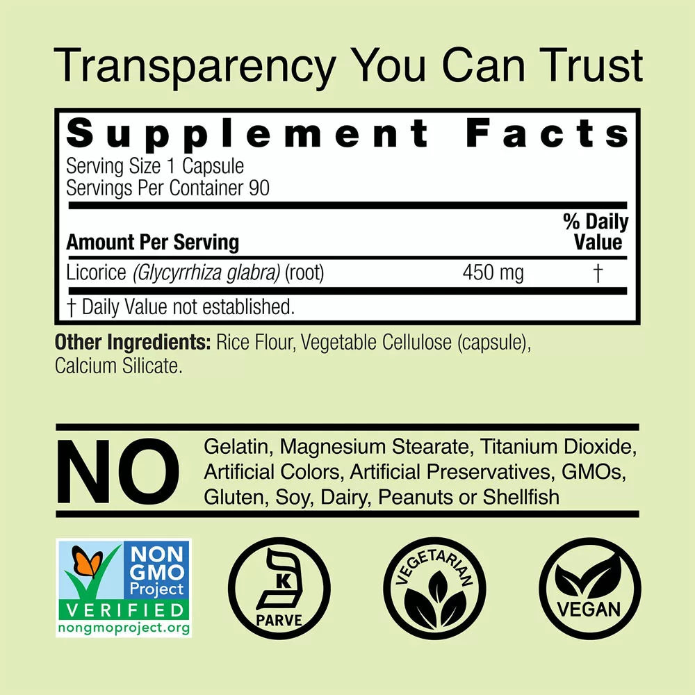 Nature's Answer Licorice Root (90 Veg Capsules)