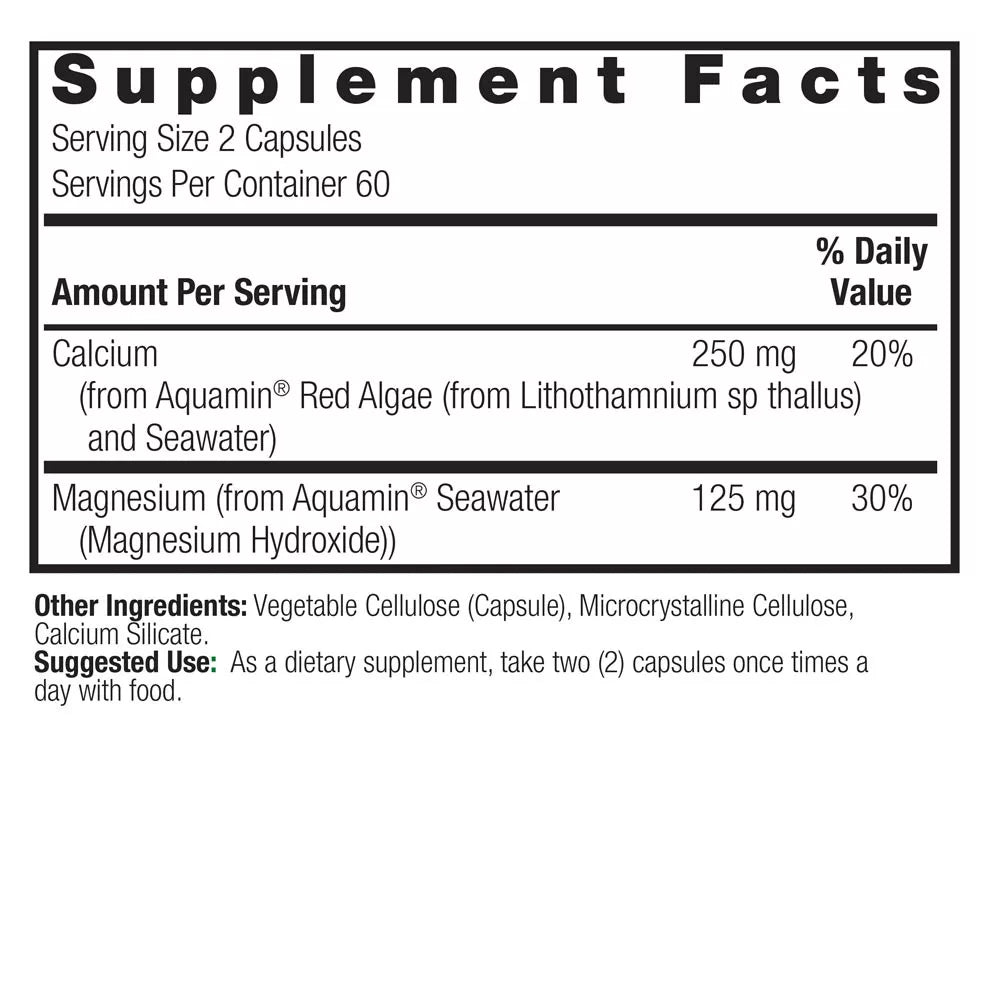 Nature's Answer Marine Based Calcium Magnesium (120 Veg Capsules)