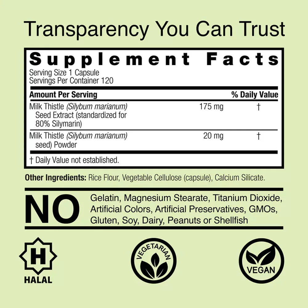 Nature's Answer Milk Thistle (120 Veg Capsules)