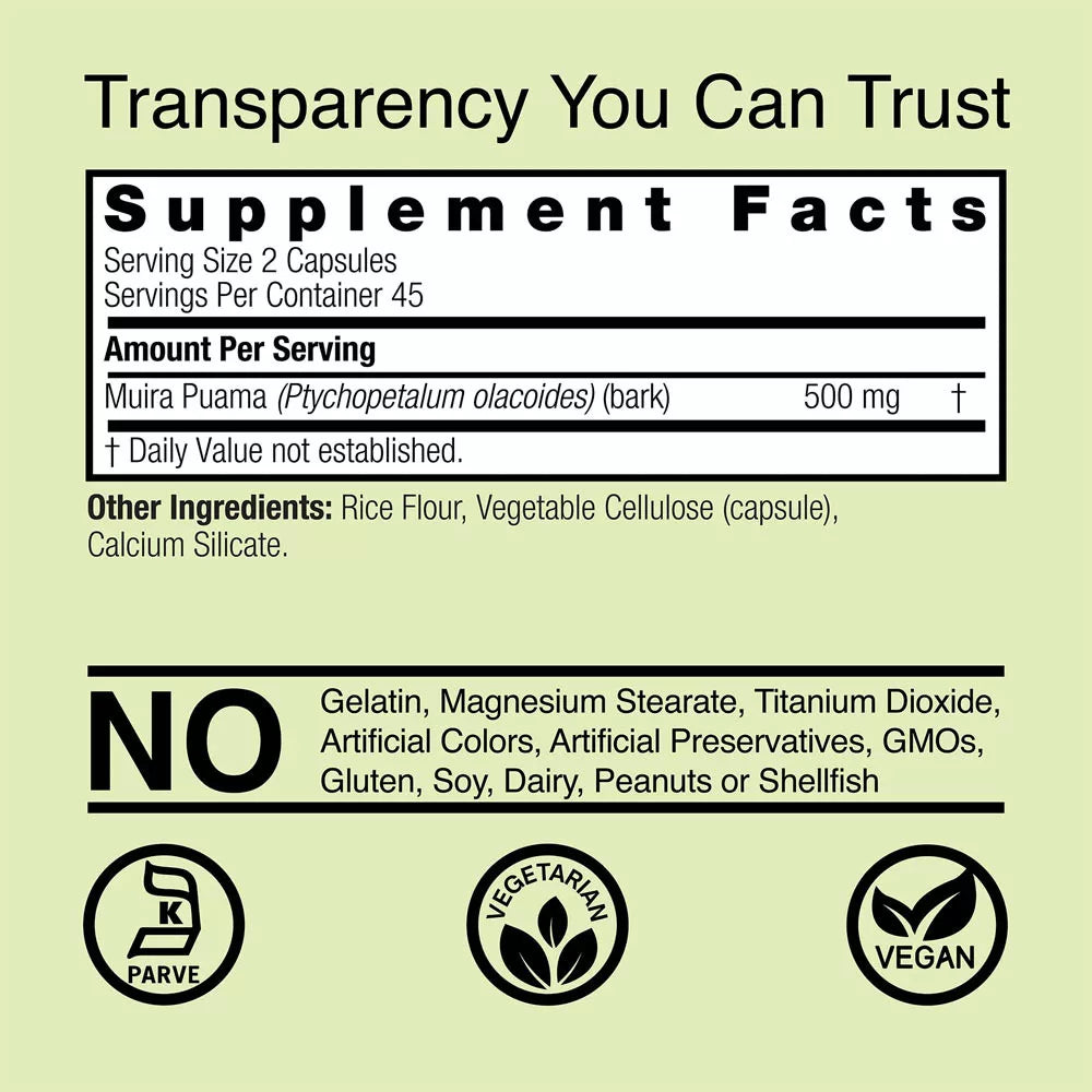 Nature's Answer Muira Puama (90 Veg Capsules)