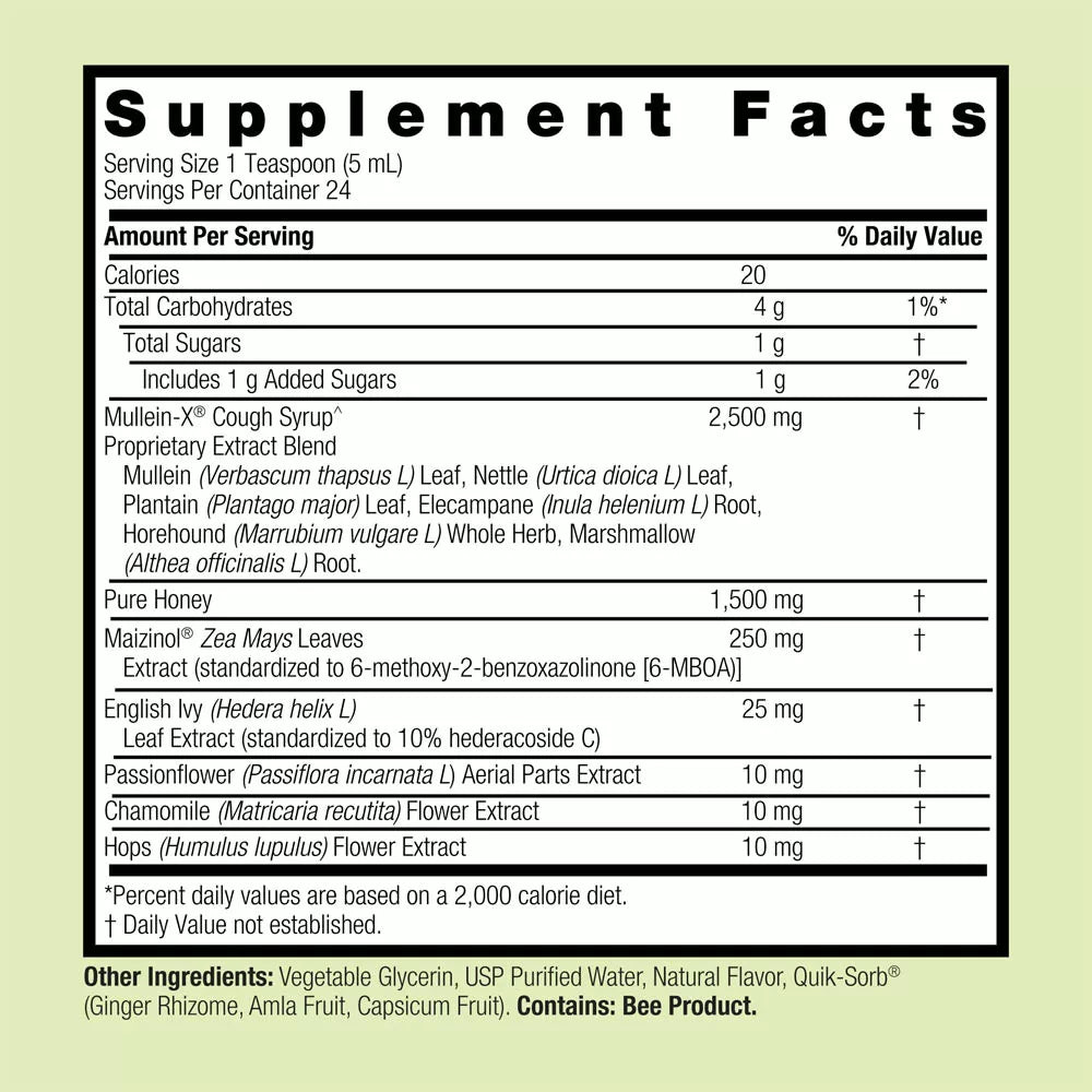 Nature's Answer Mullein-X Cough^ Syrup PM Nighttime (4 fl. oz.)