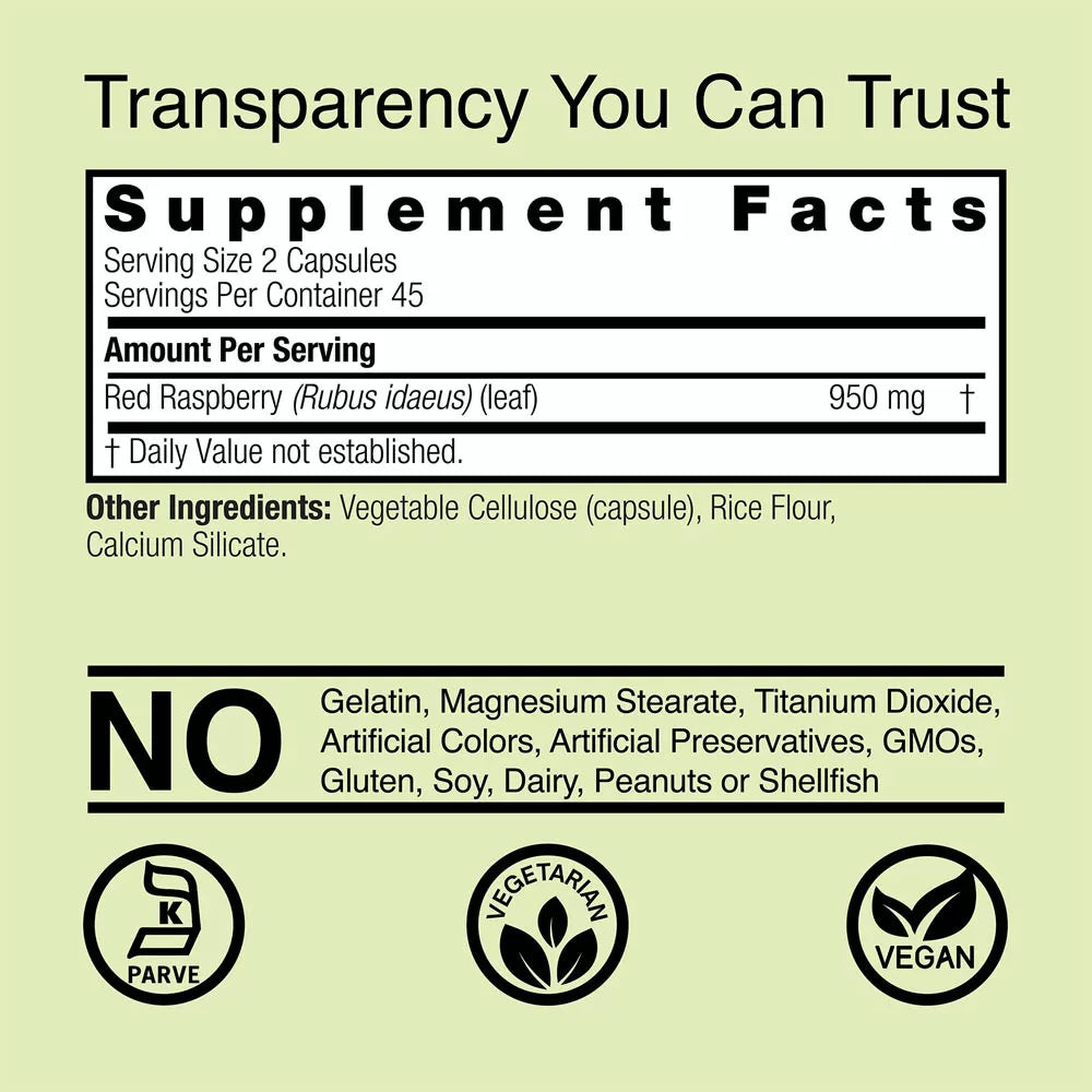 Nature's Answer Red Raspberry (90 Veg Capsules)