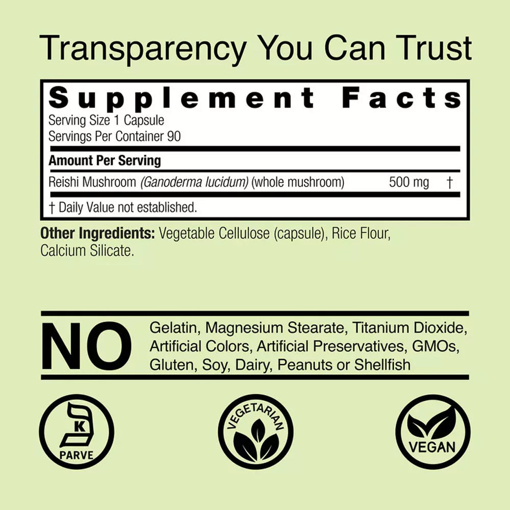 Nature's Answer Reishi Mushroom (90 Veg Capsules)