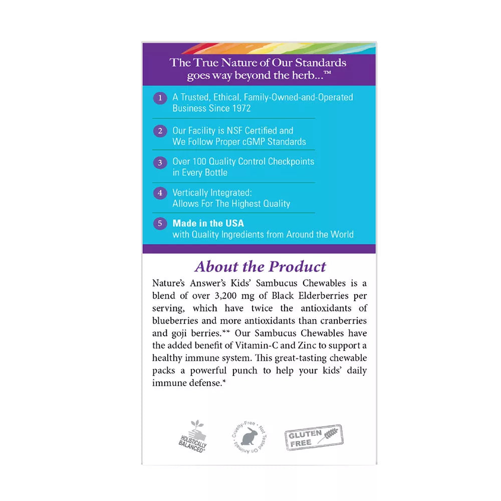 Nature's Answer Kids Sambucus Chewables (45 Chewables)