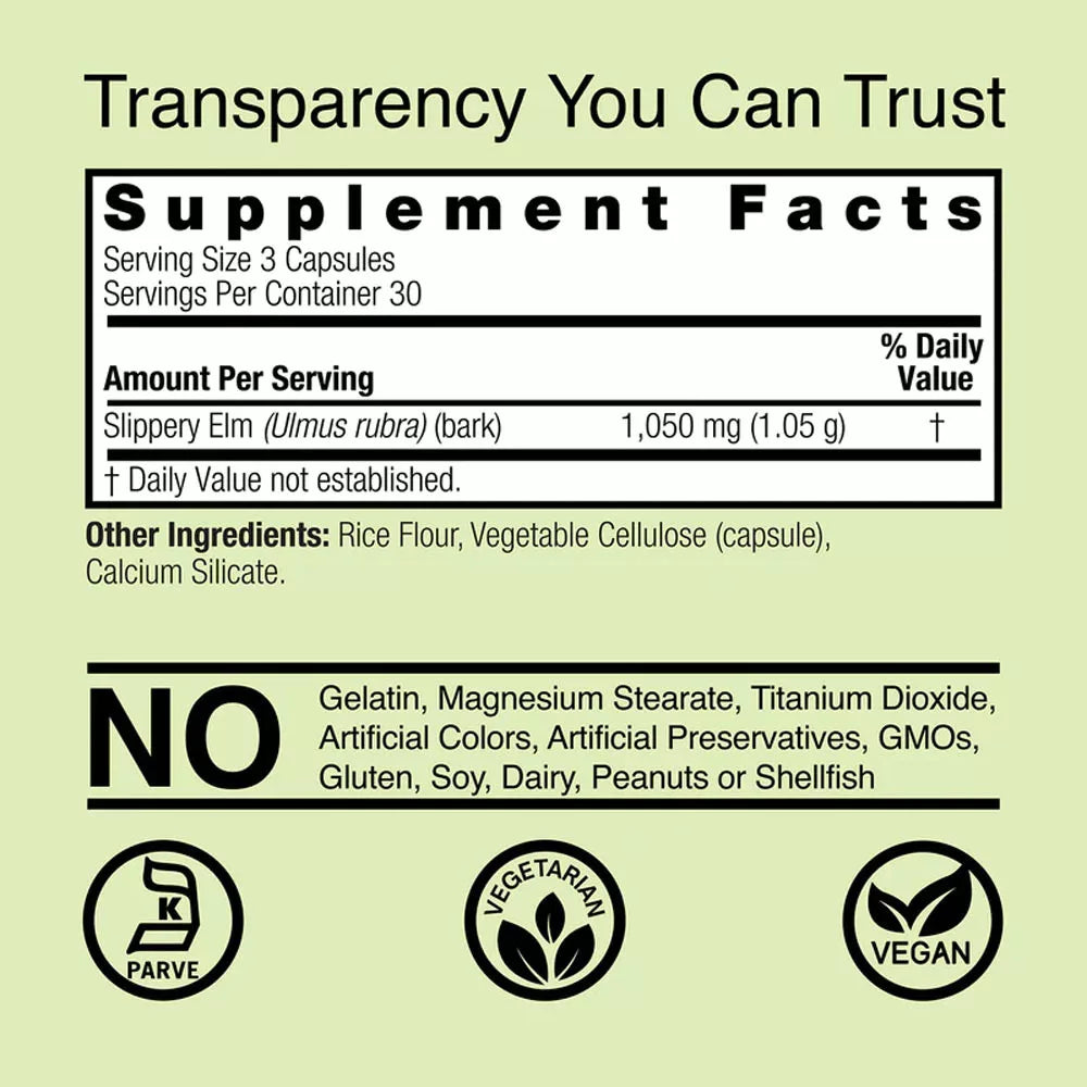 Nature's Answer Slippery Elm (90 Veg Capsules)