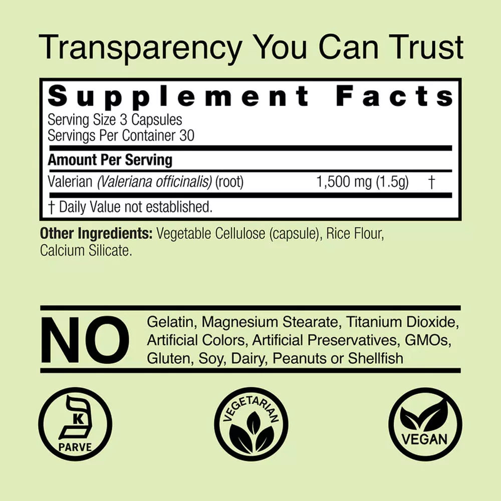 Nature's Answer Valerian Root (90 Veg Capsules)