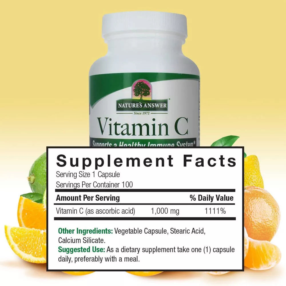 Nature's Answer Vitamin C 1000mg (100 Veg Capsules)