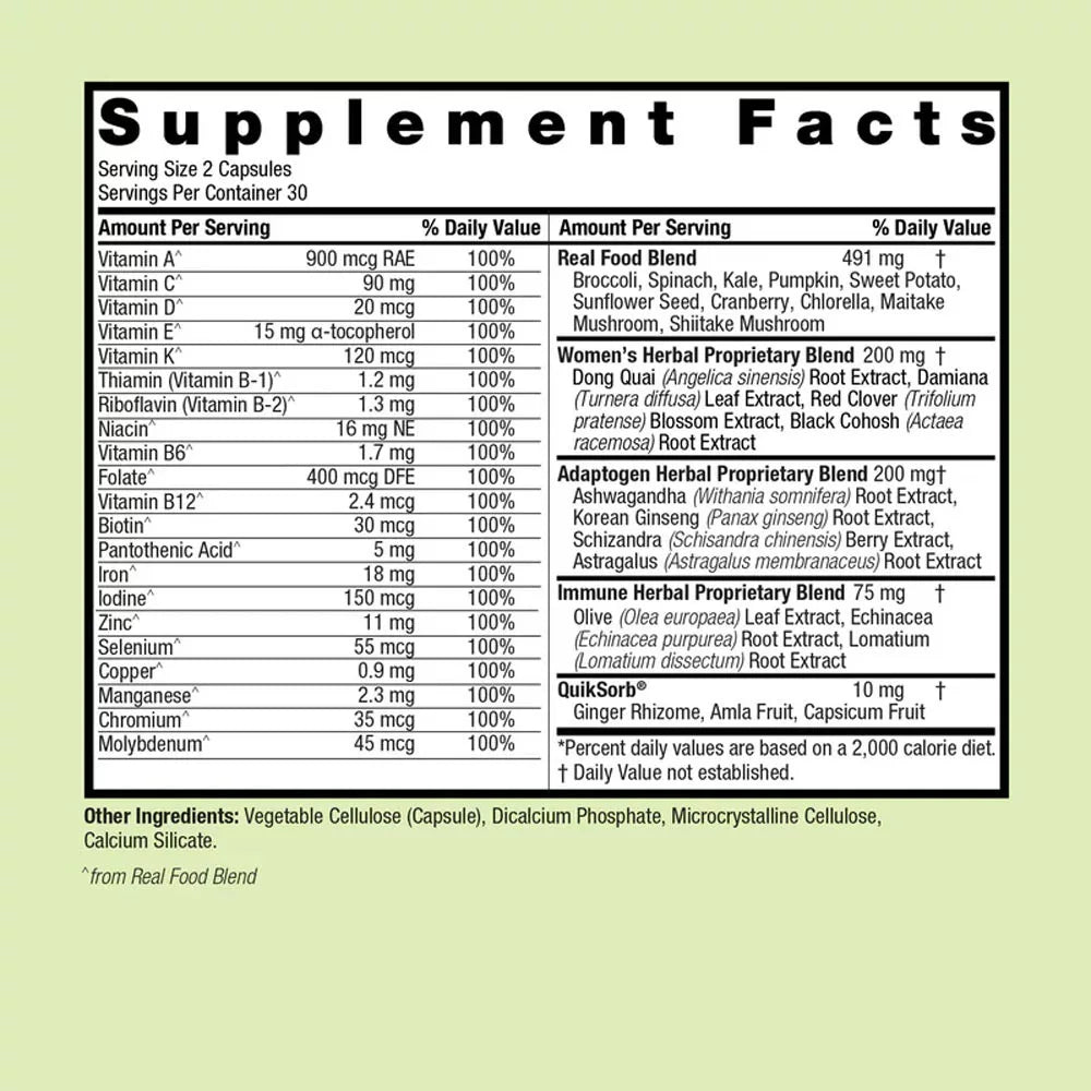 Nature's Answer Women’s 100 Multivitamin (60 Veg Capsules)