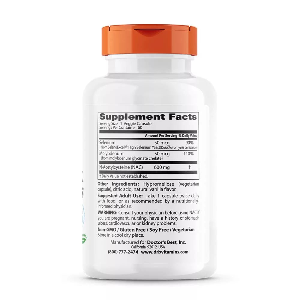 Doctor's Best NAC Detox Regulators (60 Veggie Capsules)
