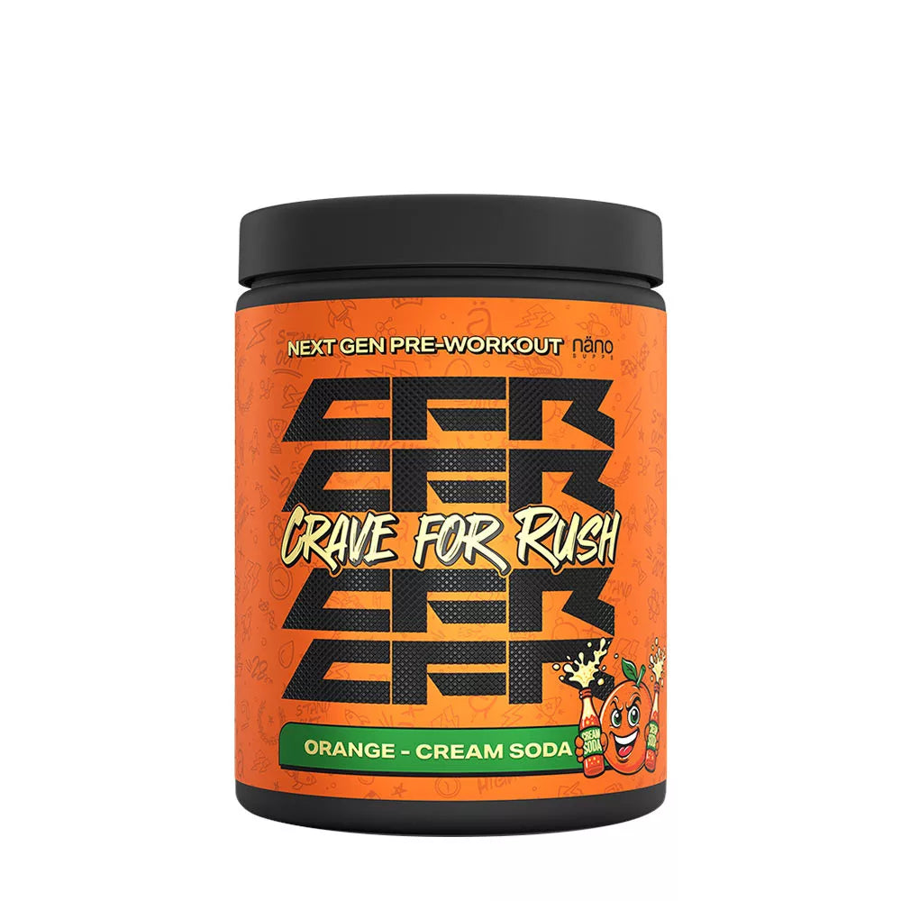Nanosupps Crave For Rush Preworkout (400 g, Orange Cream Soda)