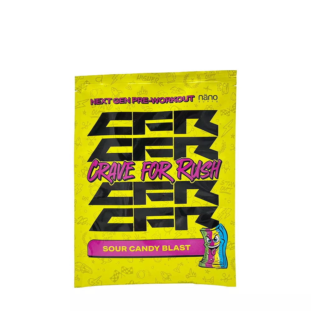 Nanosupps Crave For Rush Preworkout (20 g, Sour Candy Blast)