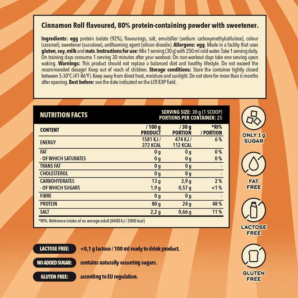 Nanosupps Egg White Protein (750 g, Cinnamon Roll)