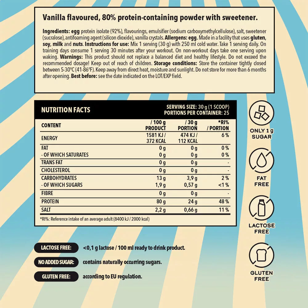 Nanosupps Egg White Protein (750 g, Vanilla)
