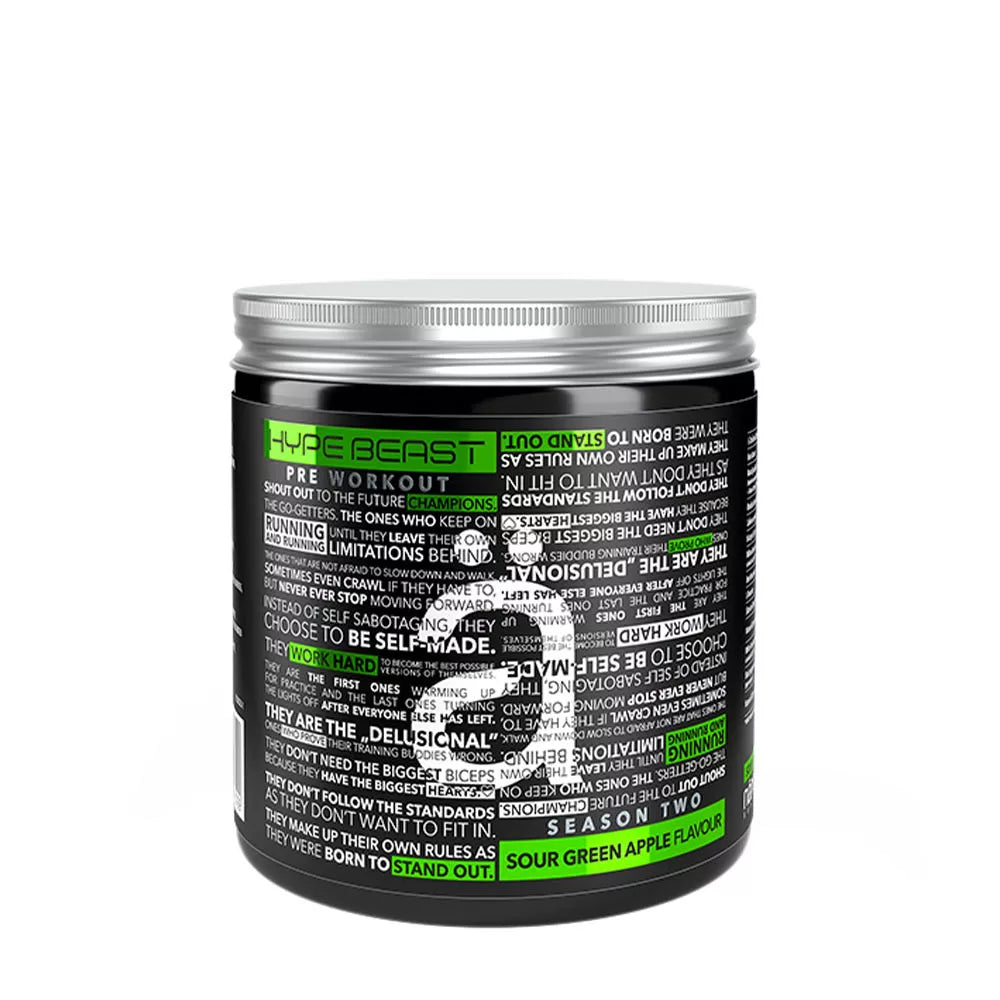 Nanosupps Hype Beast Preworkout Booster (320 g, Sour Green Apple)