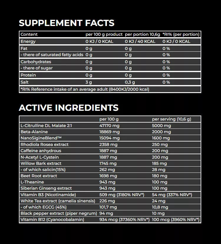 Nanosupps Hype Beast Preworkout Booster (320 g, Berry Mix)
