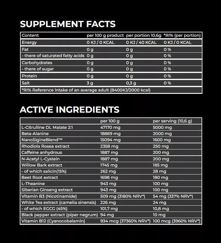 Nanosupps Hype Beast Preworkout Booster (320 g, Sweet Mango)