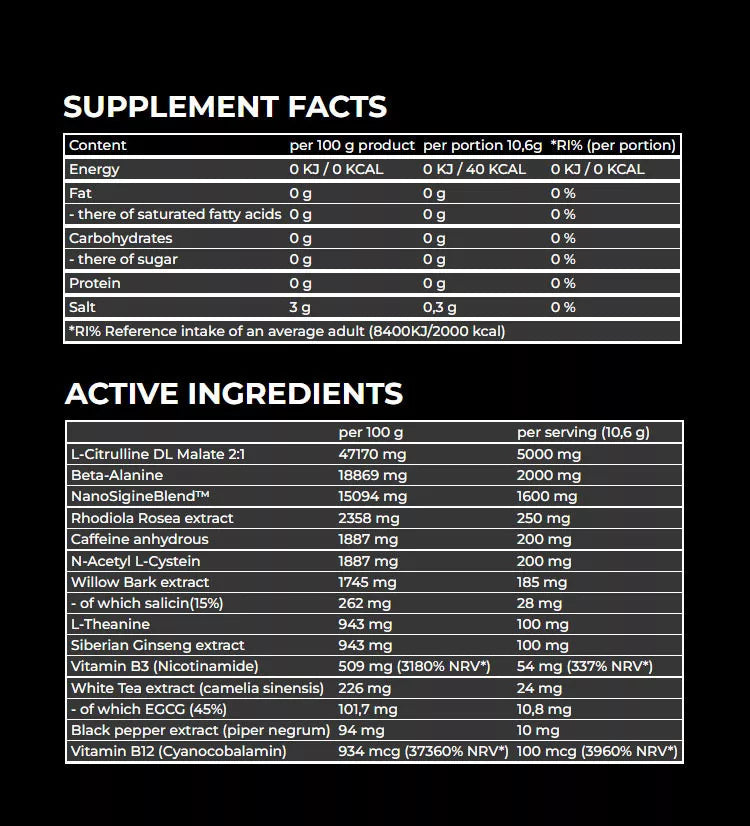 Nanosupps Hype Beast Preworkout Booster (320 g, Energy Drink)