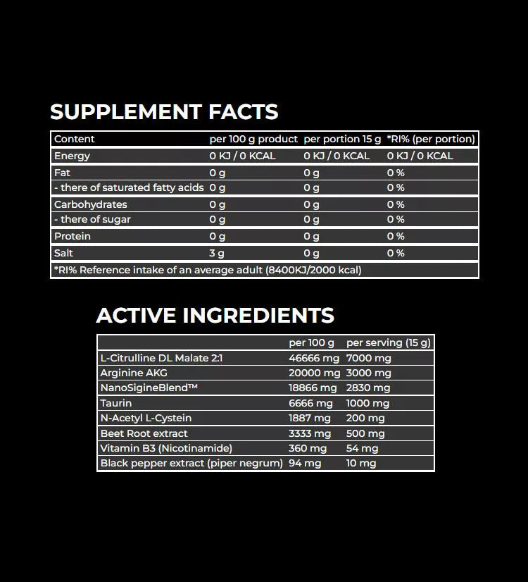 Nanosupps Hype Pump Preworkout Booster (420 g, Strawberry Kiwi)