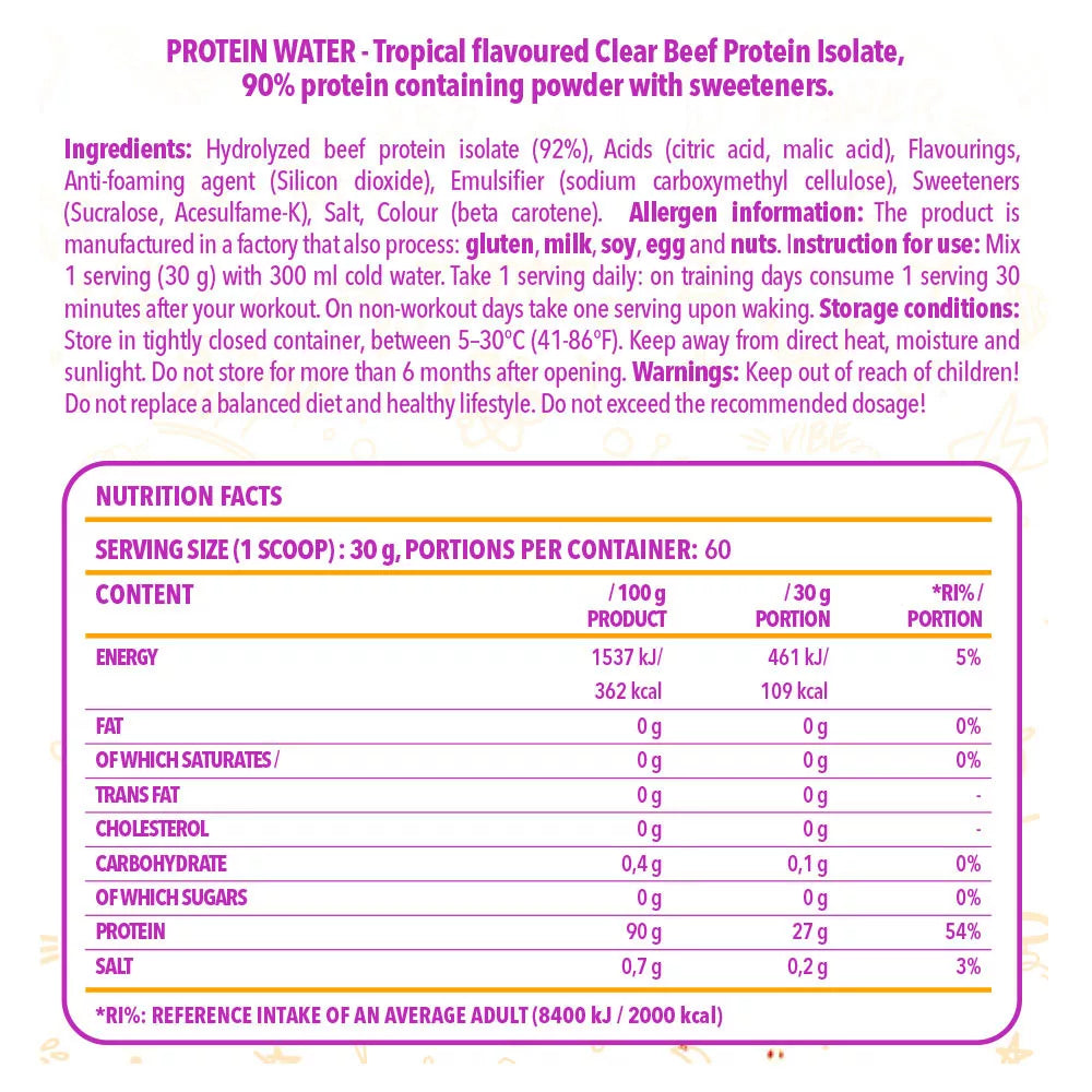 Nanosupps Protein Water (1800 g, Tropical)