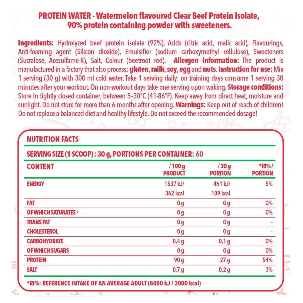 Nanosupps Protein Water (1800 g, Watermelon)