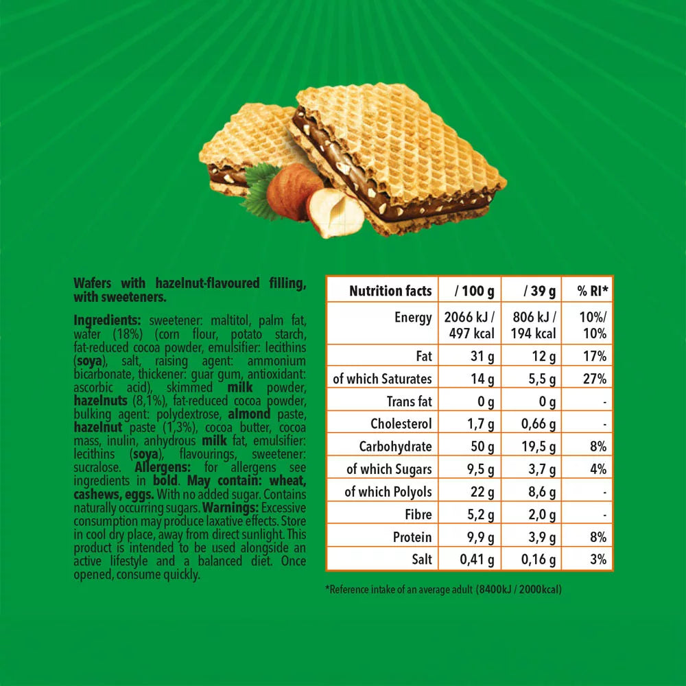 Nanosupps Hazelnut Wafers (39 g, Hazelnut)