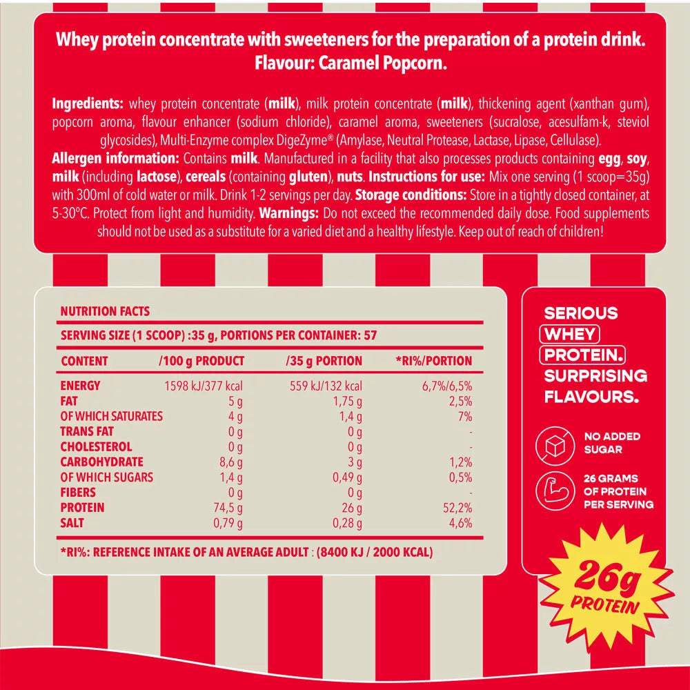 Nanosupps Whey Protein (2000 g, Caramel Popcorn)