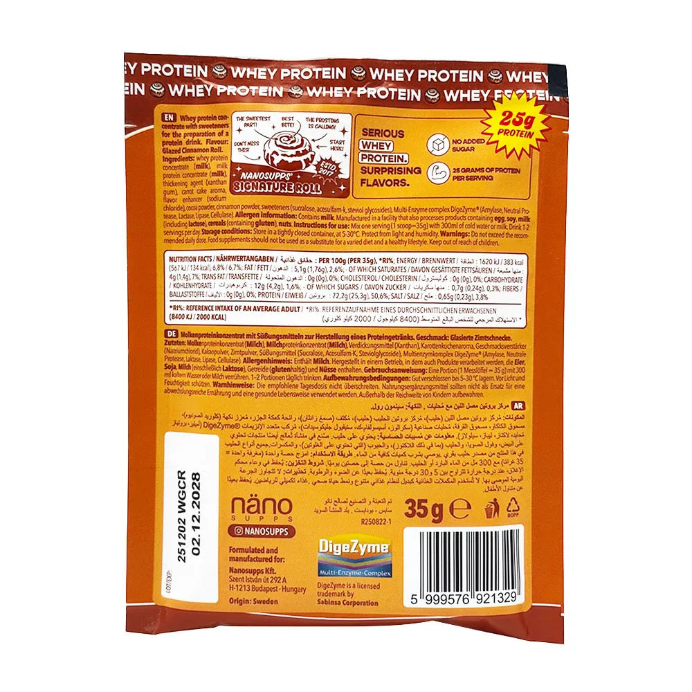 Nanosupps Whey Protein (35 g, Glazed Cinnamon Roll)