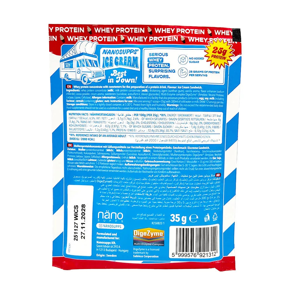Nanosupps Whey Protein (35 g, Ice Cream Sandwich)