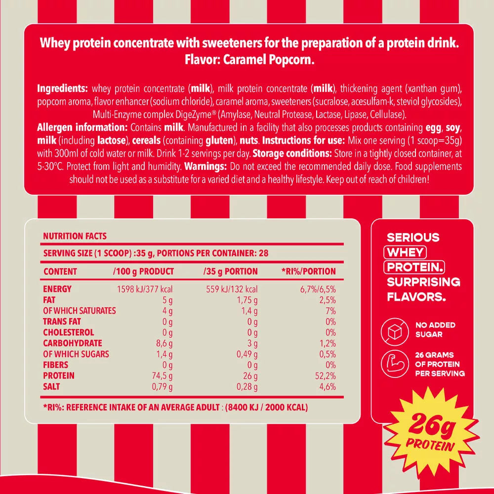 Nanosupps Whey Protein (1000 g, Caramel Popcorn)