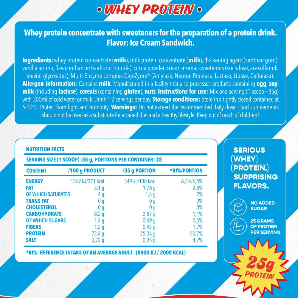 Nanosupps Whey Protein (1000 g, Ice Cream Sandwich)