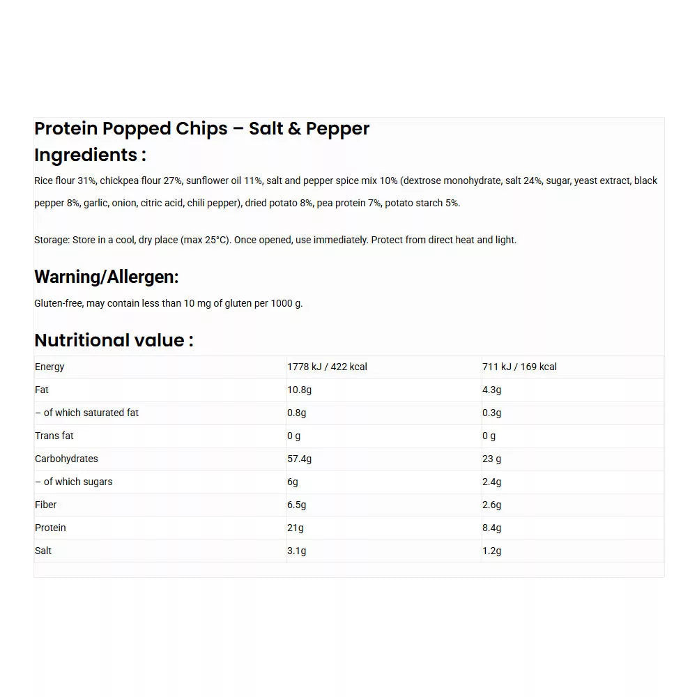 Nanosupps Protein Chips (40 g, Salt & Pepper)