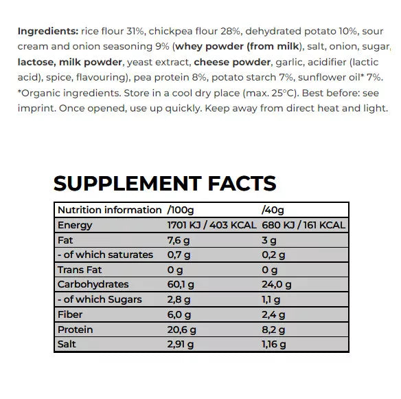 Nanosupps Protein Chips (40 g, Sour cream onion)
