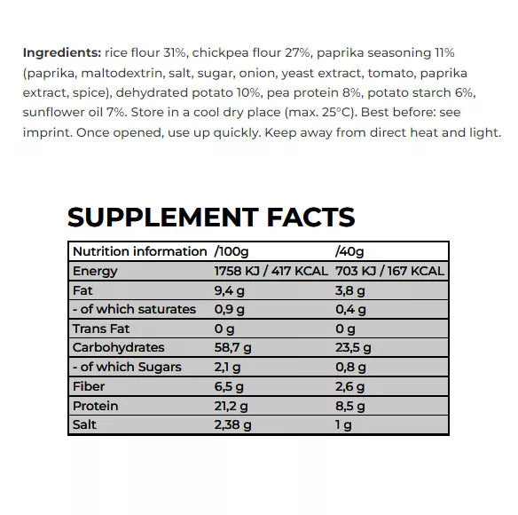 Nanosupps Protein Chips (40 g, Paprika)